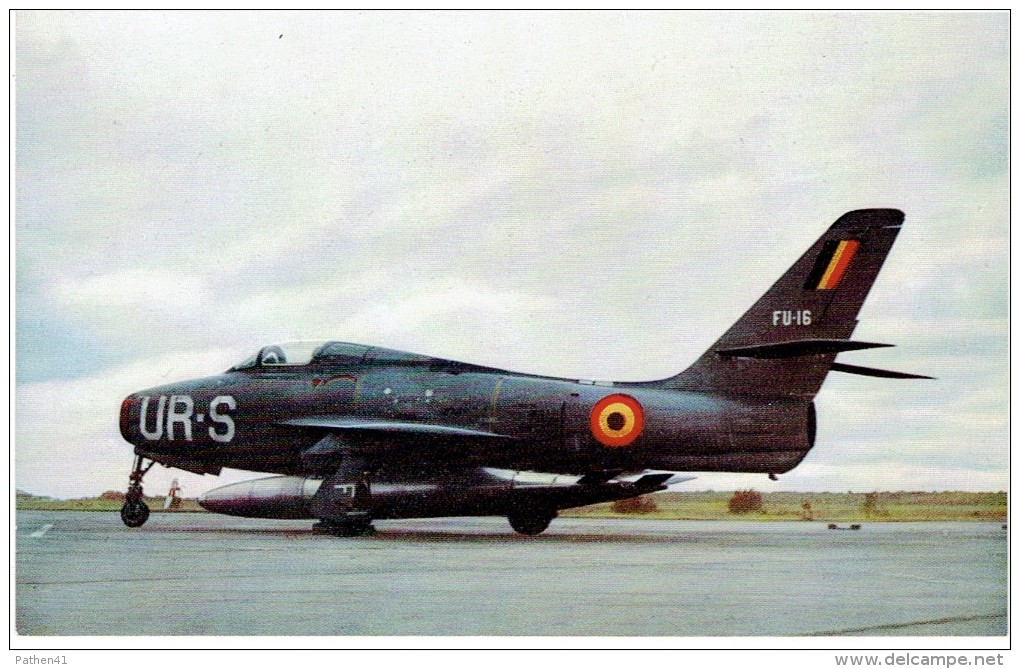 CPSM BELGIQUE TRANSPORTS AERONAUTIQUE - Force Aérienne Belge - Republic F 84 F Thunderstreak - 1946-....: Moderne
