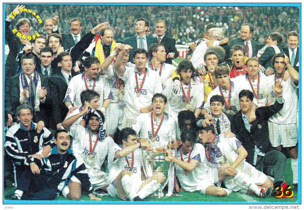 REAL MADRID CF Spain Football Club * EUROPEAN CHAMPION * Old Card Soccer Fussball De Futbol Calcio Futebol Foot Espana - Other & Unclassified