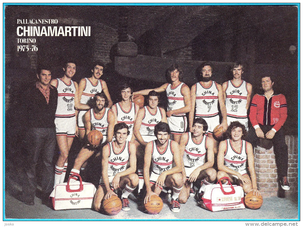 CHINAMARTINI ( Now Auxilium Torino ) Italy Basketball Club * Vintage Photo * Basket-ball Baloncesto Pallacanestro Italia - Basketball