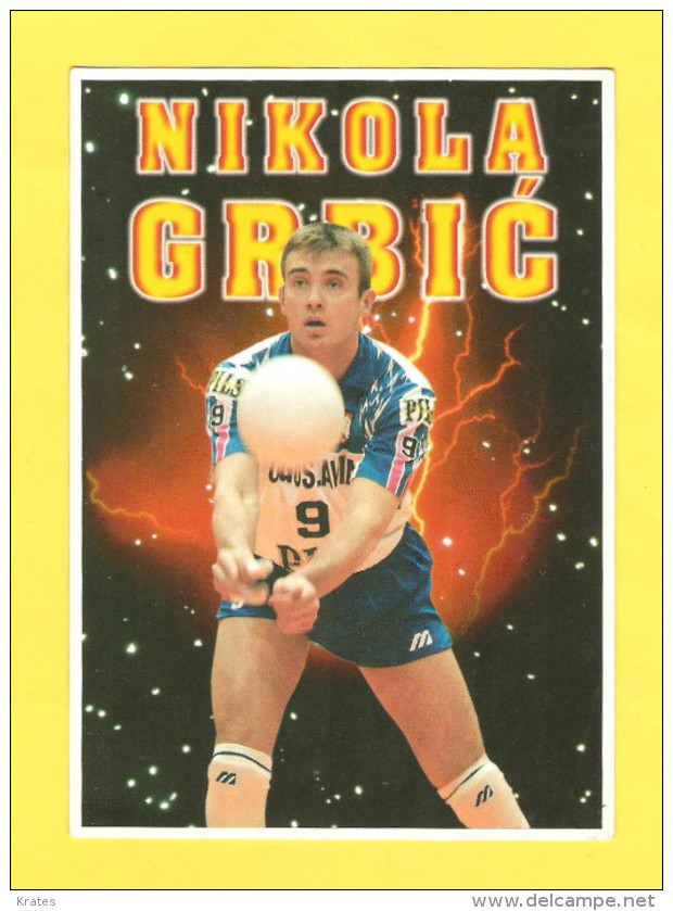 Postcard - Sport, Volleybal Serbia, Nikola Grbi&#263;      (V 29329) - Voleibol