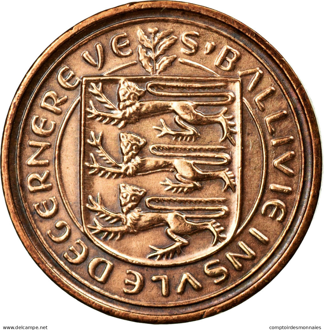 Monnaie, Guernsey, Elizabeth II, 1/2 New Penny, 1971, TTB+, Bronze, KM:20 - Guernesey