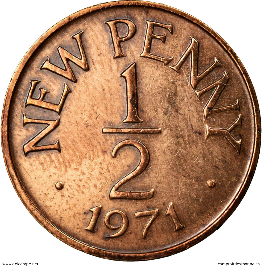 Monnaie, Guernsey, Elizabeth II, 1/2 New Penny, 1971, TTB+, Bronze, KM:20 - Guernesey