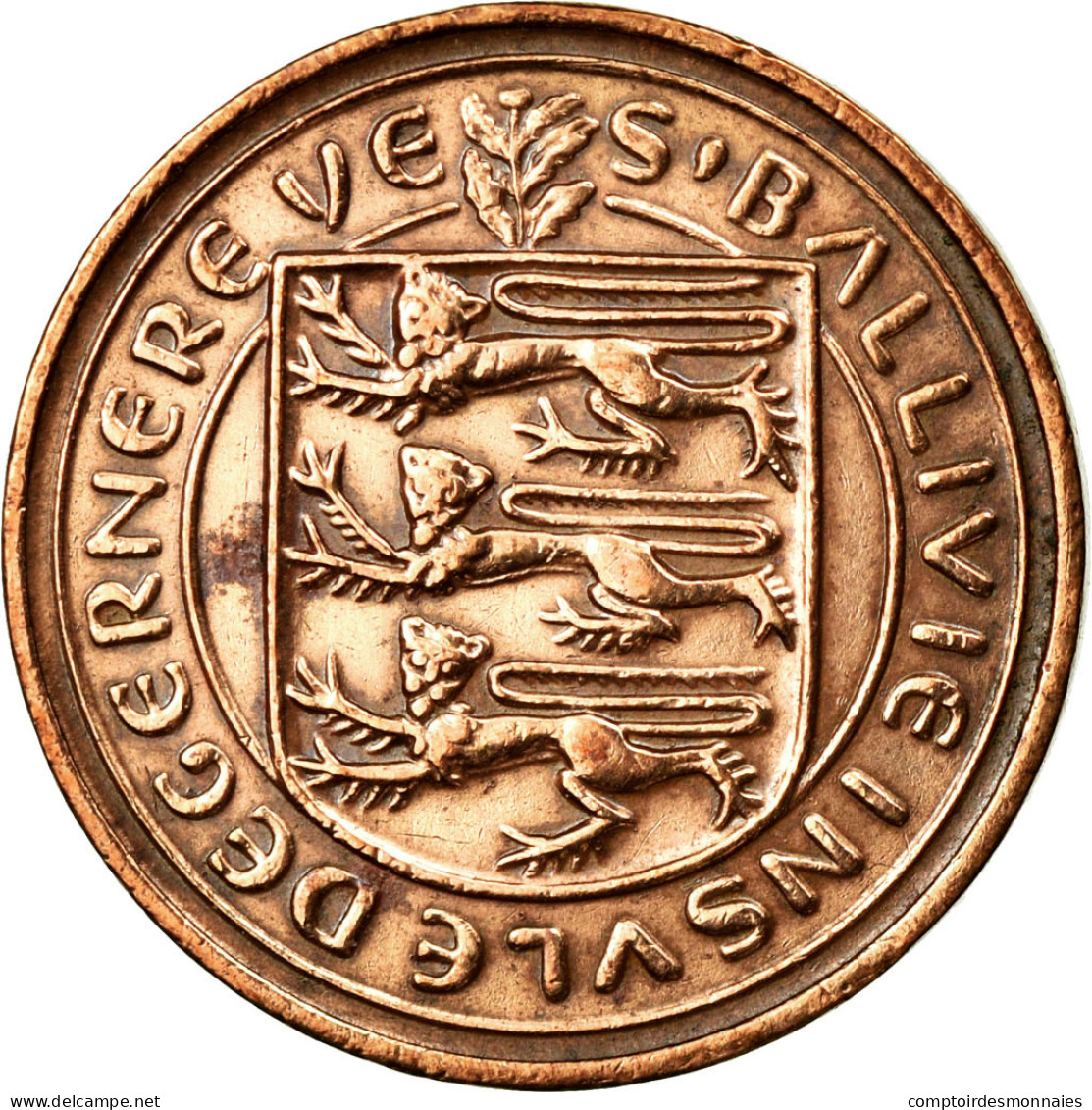 Monnaie, Guernsey, Elizabeth II, New Penny, 1971, TTB+, Bronze, KM:21 - Guernsey