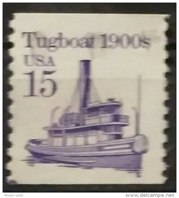 ESTADOS UNIDOS 1987 -1988. Historia Del Transporte. Reimpresión. Ruleta. Den: 10 Vertical. USADO - USED. - Usados