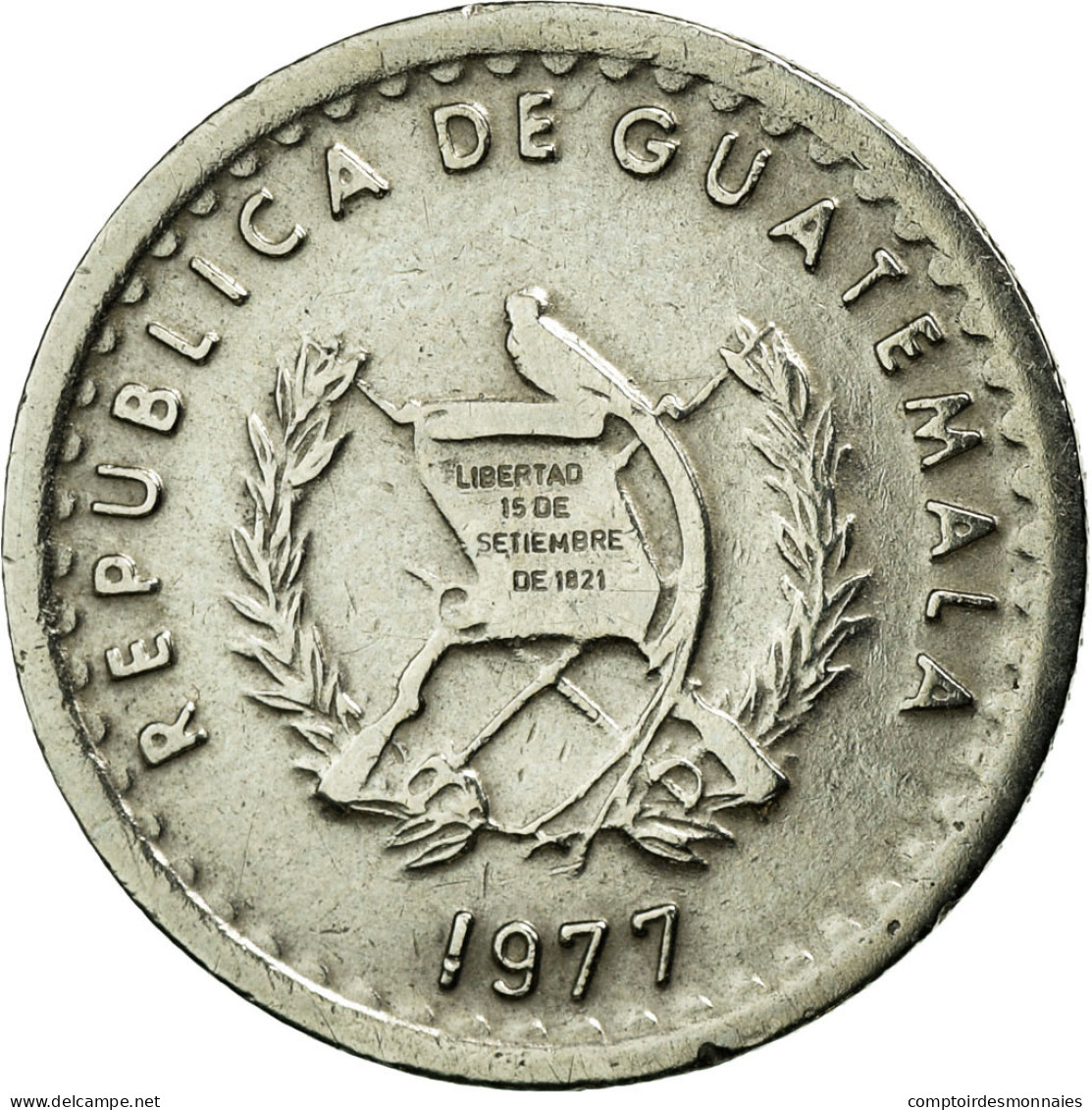 Monnaie, Guatemala, 5 Centavos, 1977, TTB+, Copper-nickel, KM:270 - Guatemala