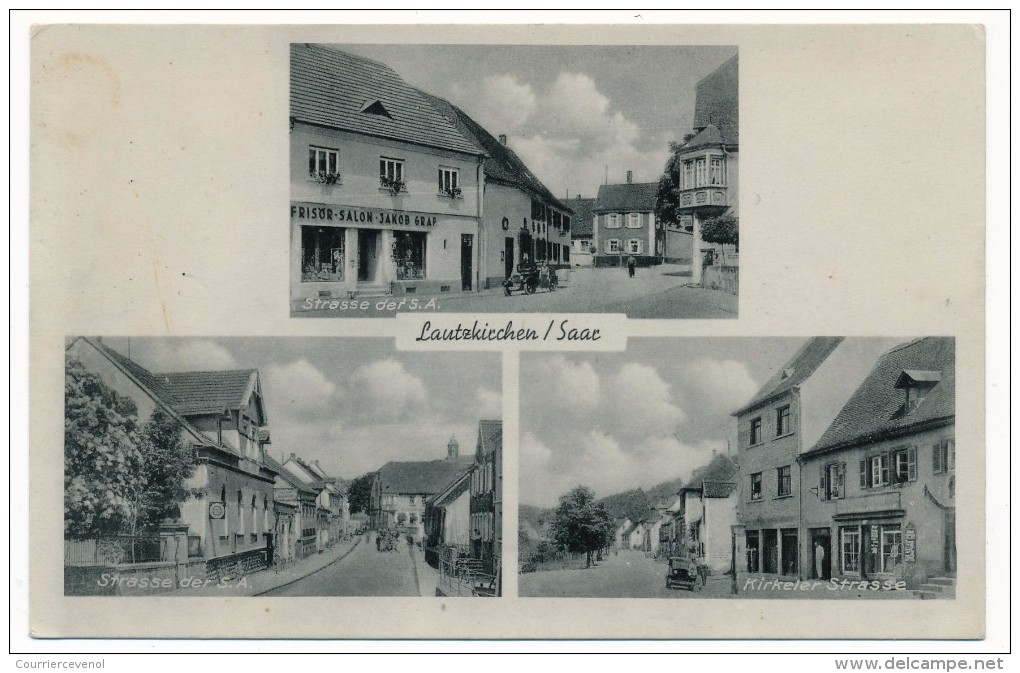 CPSM - SW Lautzkirchen (Saar) - Ansichtskarte SW Lautzkirchen - Jakob Graf, Friseurgaschäft - Andere & Zonder Classificatie