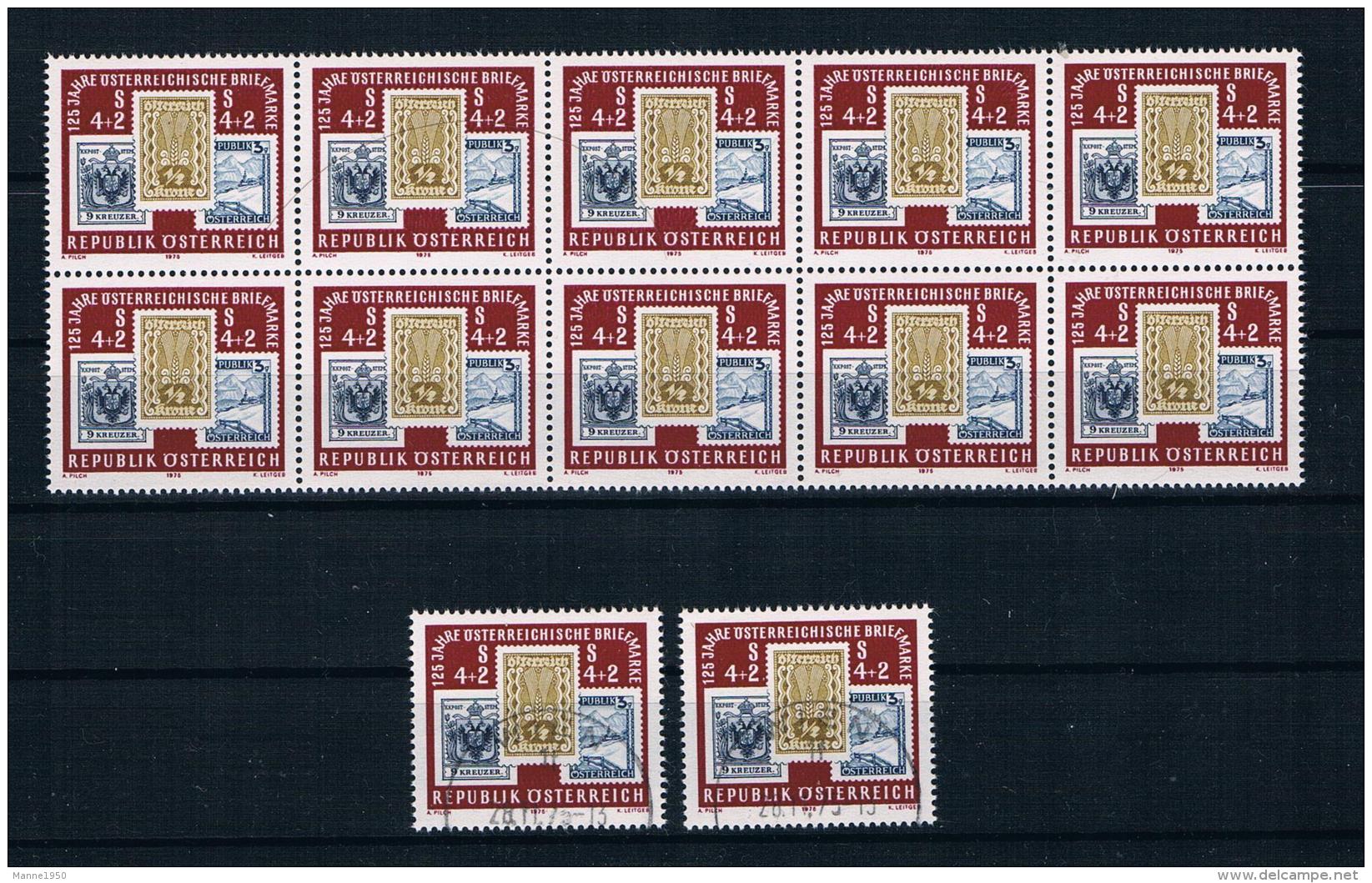 Österreich 1975 Briefmarken Mi.Nr. 1504 10 Mal ** + 2 Mal Gestempelt - Unused Stamps