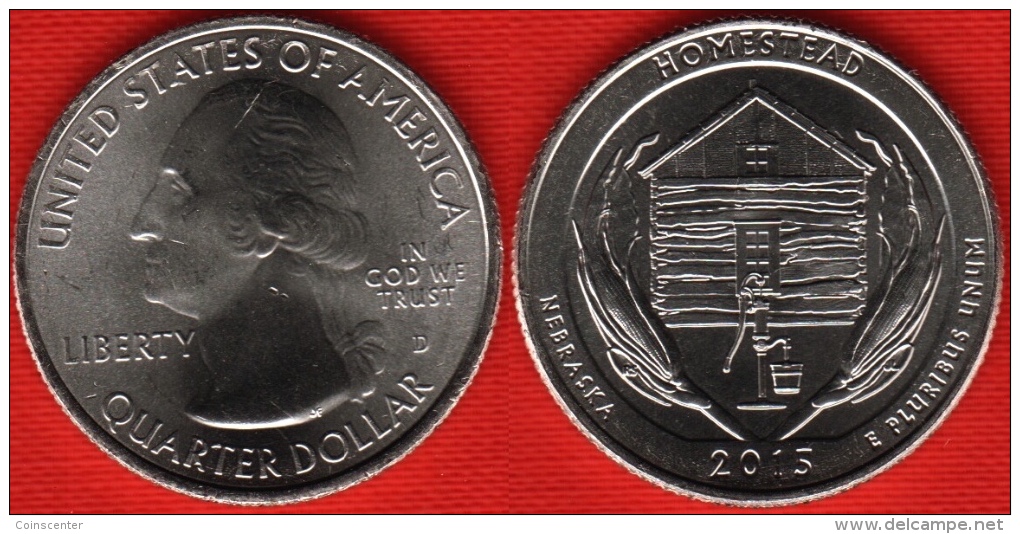 USA Quarter (1/4 Dollar) 2015 D Mint "Homestead" UNC - 2010-...: National Parks