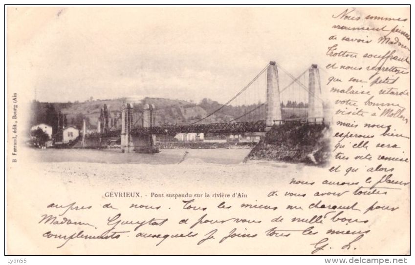 Gévrieux Pont Suspendu Sur La Rivière D'Ain - Zonder Classificatie