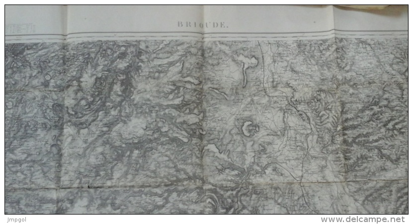 Carte D'Etat Major N° 175 BRIOUDE Levé Par Les Officiers Du Corps D'Etat Major Révision De 1886, Au 1/80 000 ème - Topographische Kaarten