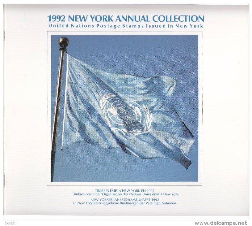 UN - United Nations New York 1992 MNH Souvenir Folder - Year Pack - Autres & Non Classés