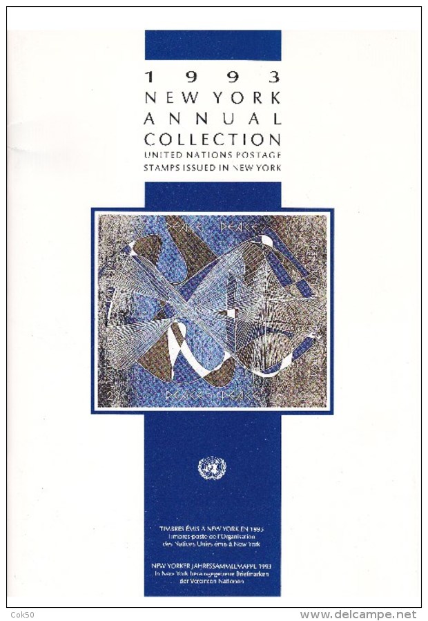 UN - United Nations New York 1993 MNH Souvenir Folder - Year Pack - Andere & Zonder Classificatie