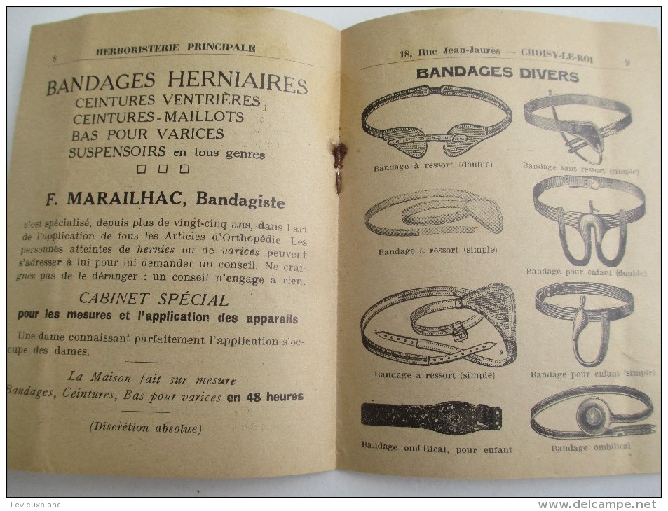 Petit Fascicule/Catalogue/Secret De Santé/Marailhac/Choisy Le Roi/Ploton Et Chave/St Etienne/Vers 1910-1930       PARF92 - Autres & Non Classés