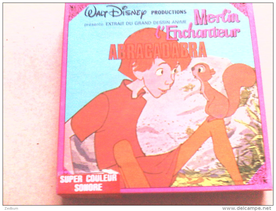 SUPER 8 - MERLIN L ENCHANTEUR - ABRACADABRA - WALT DISNEY - Filme: 35mm - 16mm - 9,5+8+S8mm