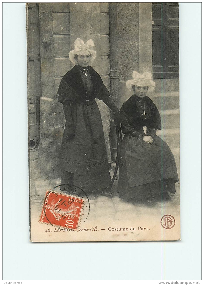 LES PONTS DE CE : Costume Du Pays. 2 Scans. - Les Ponts De Ce