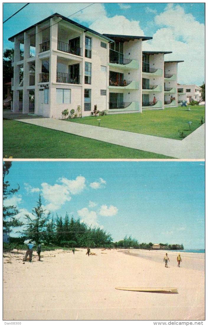 BLUE HORIZON BEACH APARTMENTS ROCKLEY BEACH BARBADOS CPSM CIRCULEE 1974 - Barbados