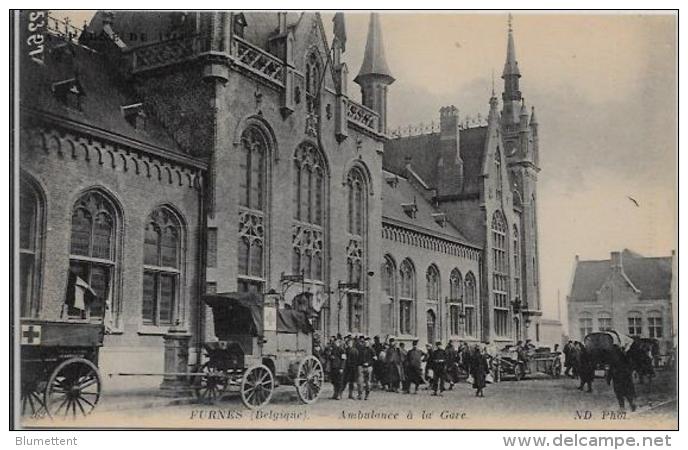 CPA Croix Rouge Médecine Santé Red Cross Non Circulé Belgique Belgia Ambulance Automobile FURNES - Croix-Rouge