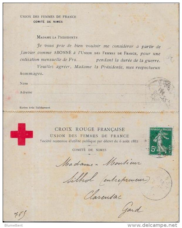 CPA Croix Rouge Médecine Santé Red Cross Circulé Carte Double Voir Scan Nimes GARD - Croix-Rouge