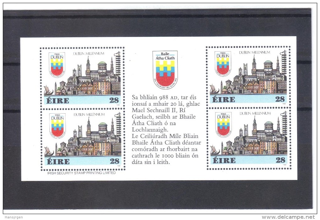 KUR40  IRLAND  1988  Michl  642  ** Postfrisch Siehe ABBILDUNG - Ungebraucht