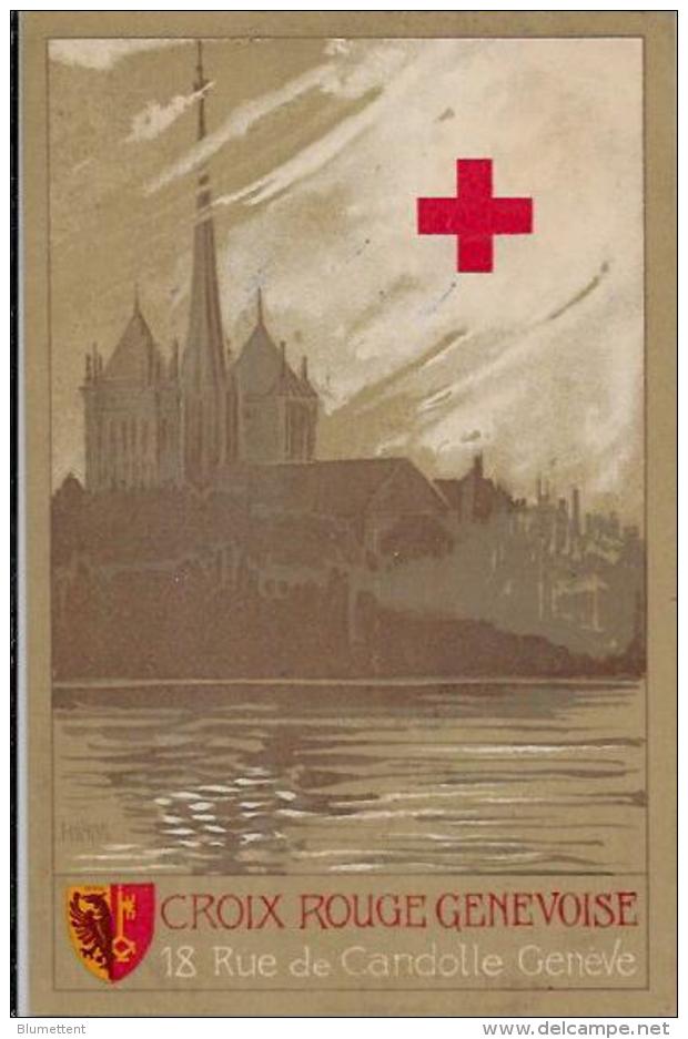 CPA Croix Rouge Médecine Santé Red Cross écrite Suisse Helvétia Genève - Croix-Rouge