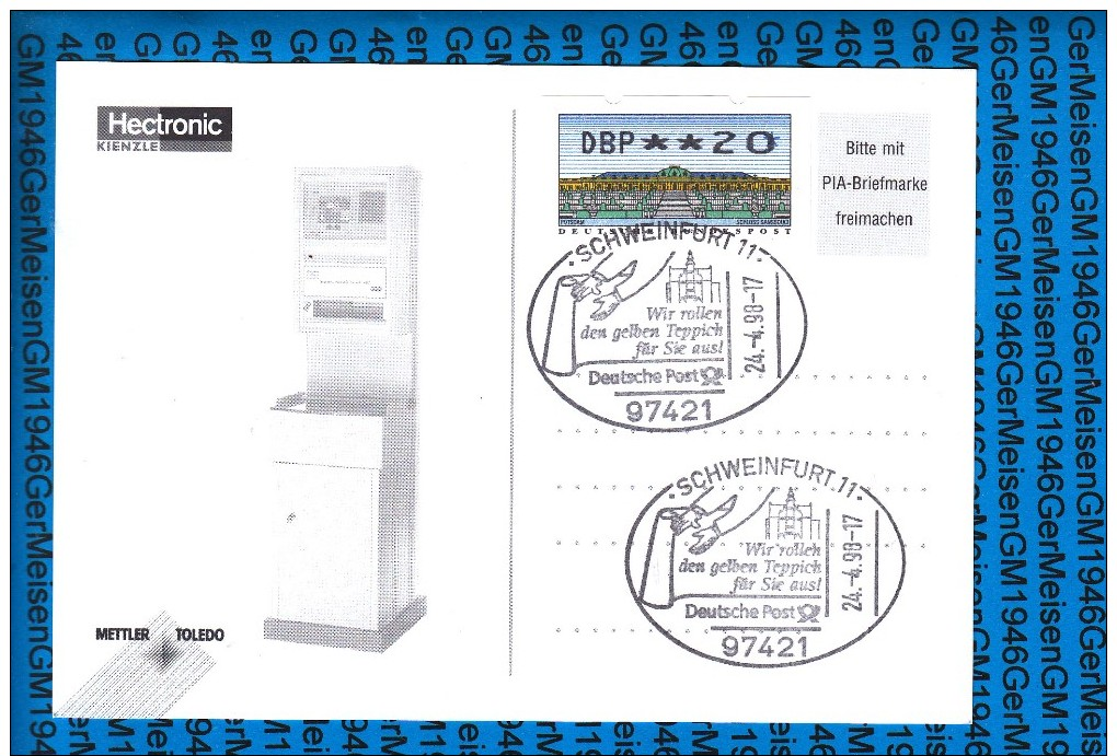 Germany  Postcard - Automatenmarken 24.04.98 - Automatenmarken [ATM]