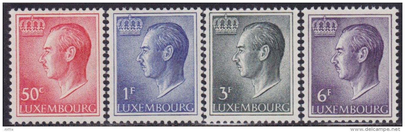 4863. Luxembourg 1965 Definitive - Grand Duke Jean, MNH (**) Michel 710-713 - Ungebraucht