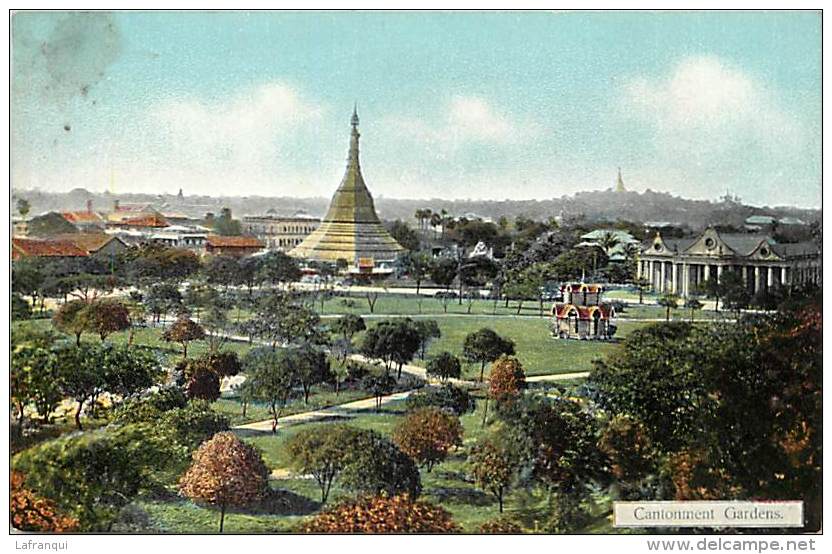 Pays Div -mynamar -burma -birmanie  - Ref G69-cantonement Gardens  - Carte  Bon Etat - Postcard In Good Condition - - Myanmar (Birma)