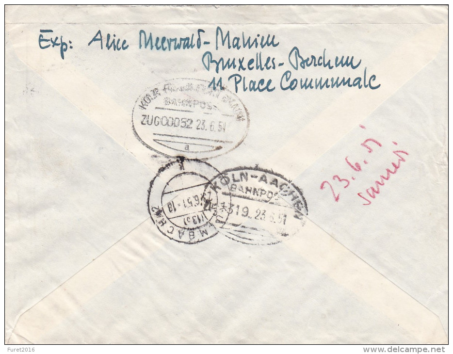 Paire Du 685 A; Paire713 Et N° 696 LeopoldIII / Lettre En EXPRES Vers L'ALLLEMAGNE - 1936-1957 Collar Abierto