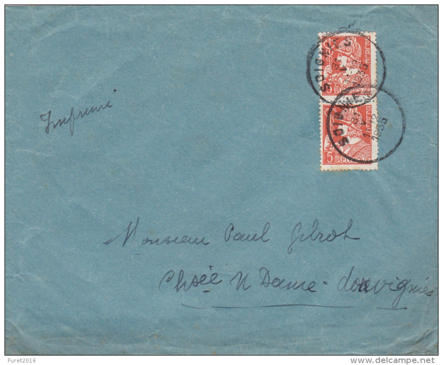 N° 336 Paire Tarif IMPRIME / Env. De Soignies Vers Louvignies 31 5 35 - 1932 Ceres And Mercurius
