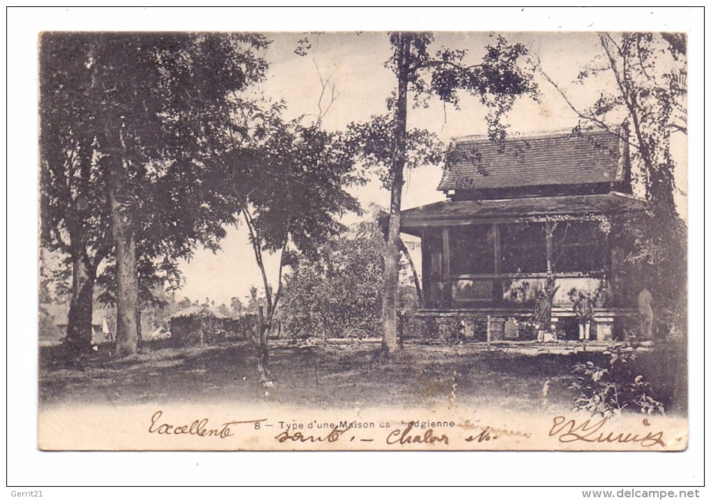 CAMBODGE / KAMBODSCHA - Type D´une Maison Cambodgienne, 1908 - Kambodscha