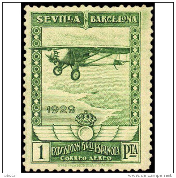 ES452STV-LFT*452STTAV.Spain.Esgane.AVION,AEREO.PRO EXPOSICION SEVILLA BARCELONA.1929 (Ed 452*) - Aviones