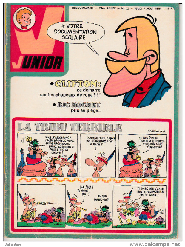 Bob Morane LES SEPT CROIX DE PLOMB Dans Magazine Junior N°32  23è Année 7 Août 1975 - Autre Magazines