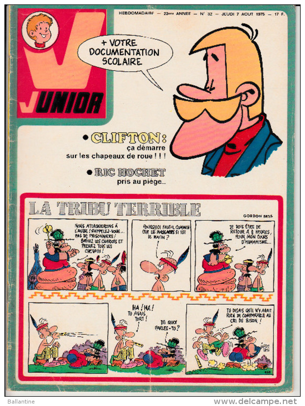 Bob Morane LES SEPT CROIX DE PLOMB Dans Magazine Junior N°32  23è Année 7 Août 1975 - Altre Riviste