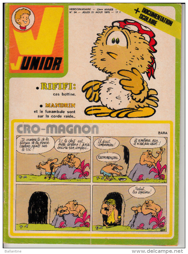 Bob Morane LES SEPT CROIX DE PLOMB Dans Magazine Junior N°34  23è Année 21 Août 1975 - Other Magazines