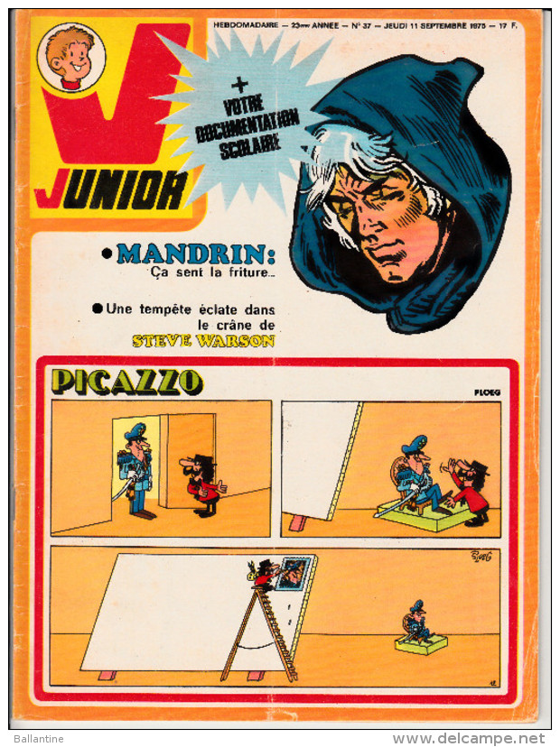 Bob Morane LES SEPT CROIX DE PLOMB Dans Magazine Junior N°37  23è Année 11 Septembre 1975 - Autre Magazines