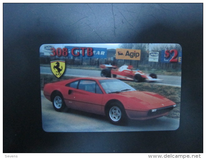 Checkered Flag Telecom Prepaid Phonecard,Ferrari 308 GTB Car, Mint But Invalided - Sonstige & Ohne Zuordnung