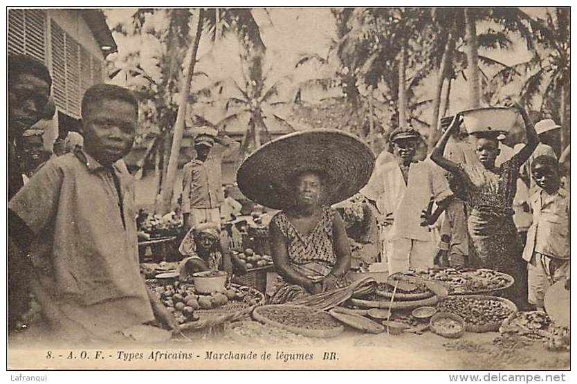 Pays Div- Centrafrique  - Ref F978 - Types Africains - Marchande De Legumes - Carte Bon Etat  - - Zentralafrik. Republik