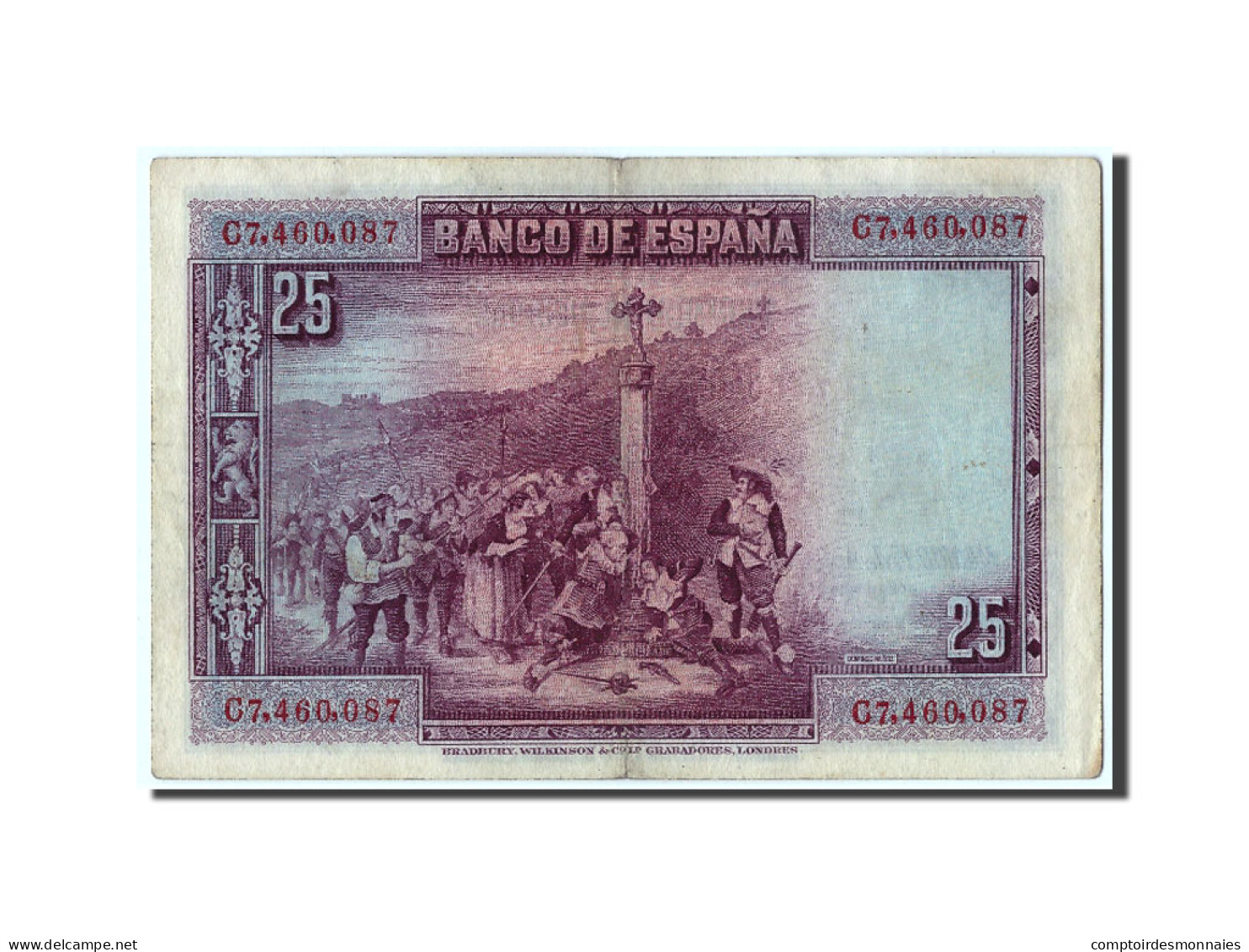 Billet, Espagne, 25 Pesetas, 1928, 1928-08-15, KM:74b, TTB - 1-2-5-25 Pesetas