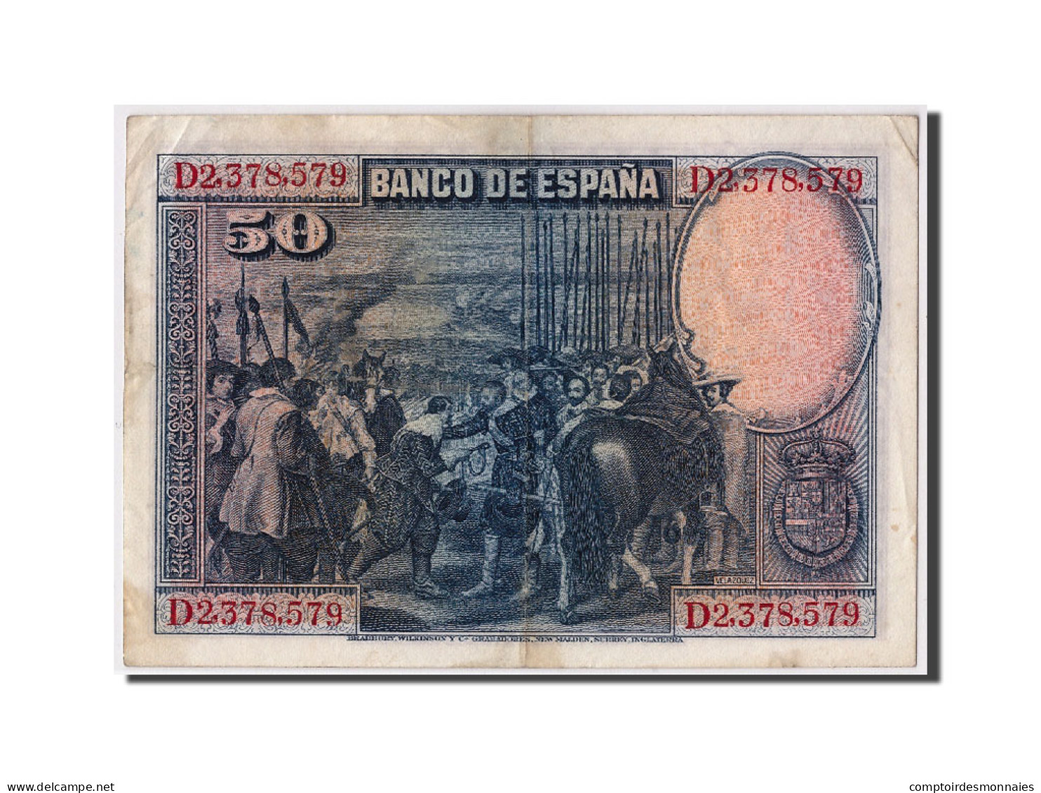 Billet, Espagne, 50 Pesetas, 1928, 1928-08-15, KM:75b, TB+ - 50 Pesetas