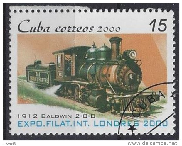 Cuba  2000  "London 2000" : Locomotives  (o) - Used Stamps