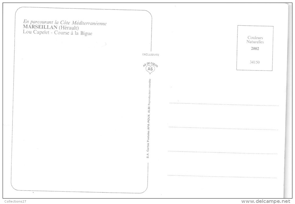 34-MARSEILLAN- LOU CAPELET , COURS A LA DIGUE - Marseillan