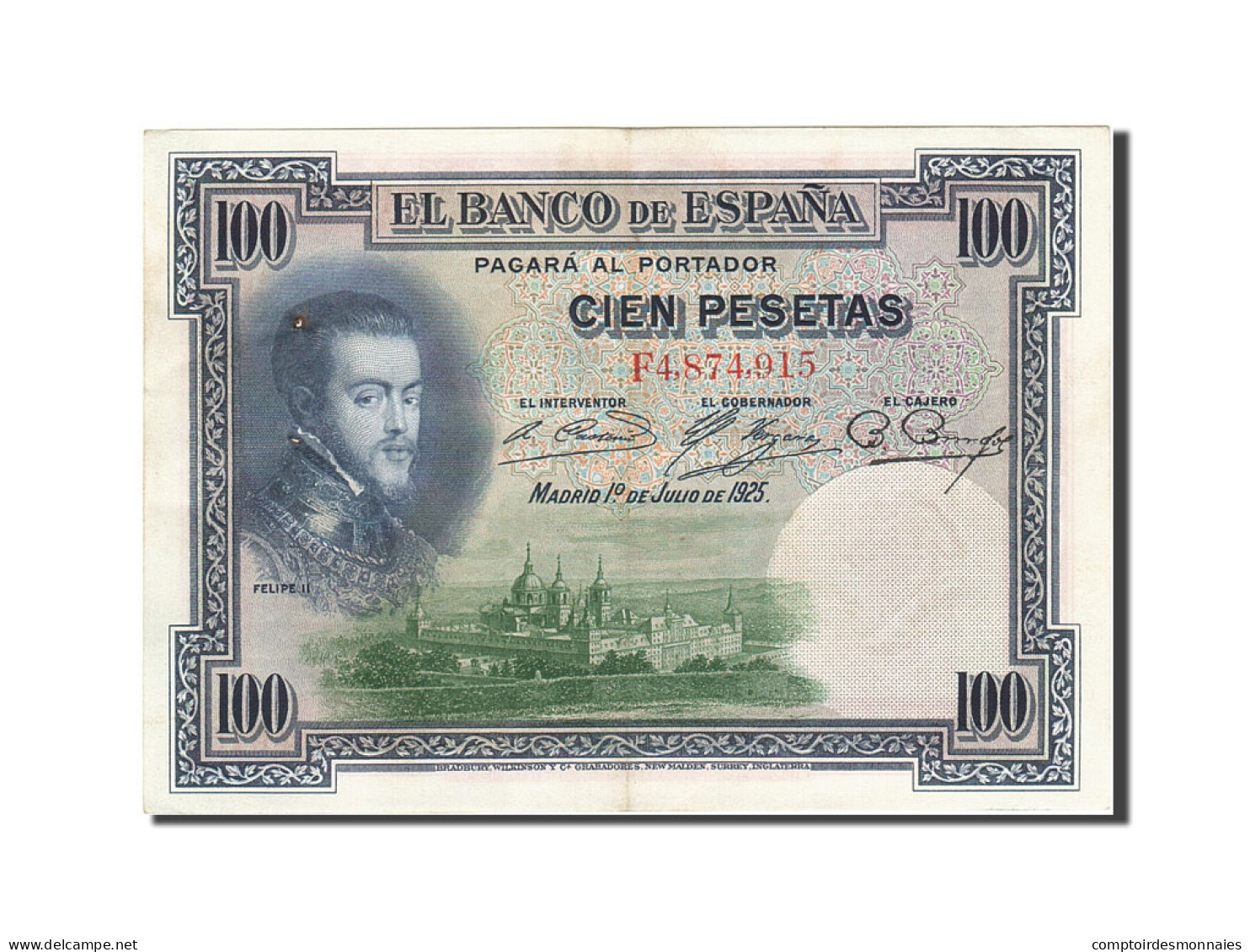 Billet, Espagne, 100 Pesetas, 1925, 1925-07-01, KM:69c, TTB+ - 100 Pesetas