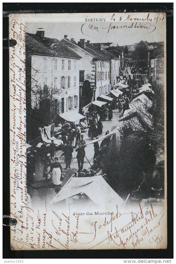 XERTIGNY LE MARCHE  1901 AVEC SES ATTACHES D EPOQUE - Xertigny