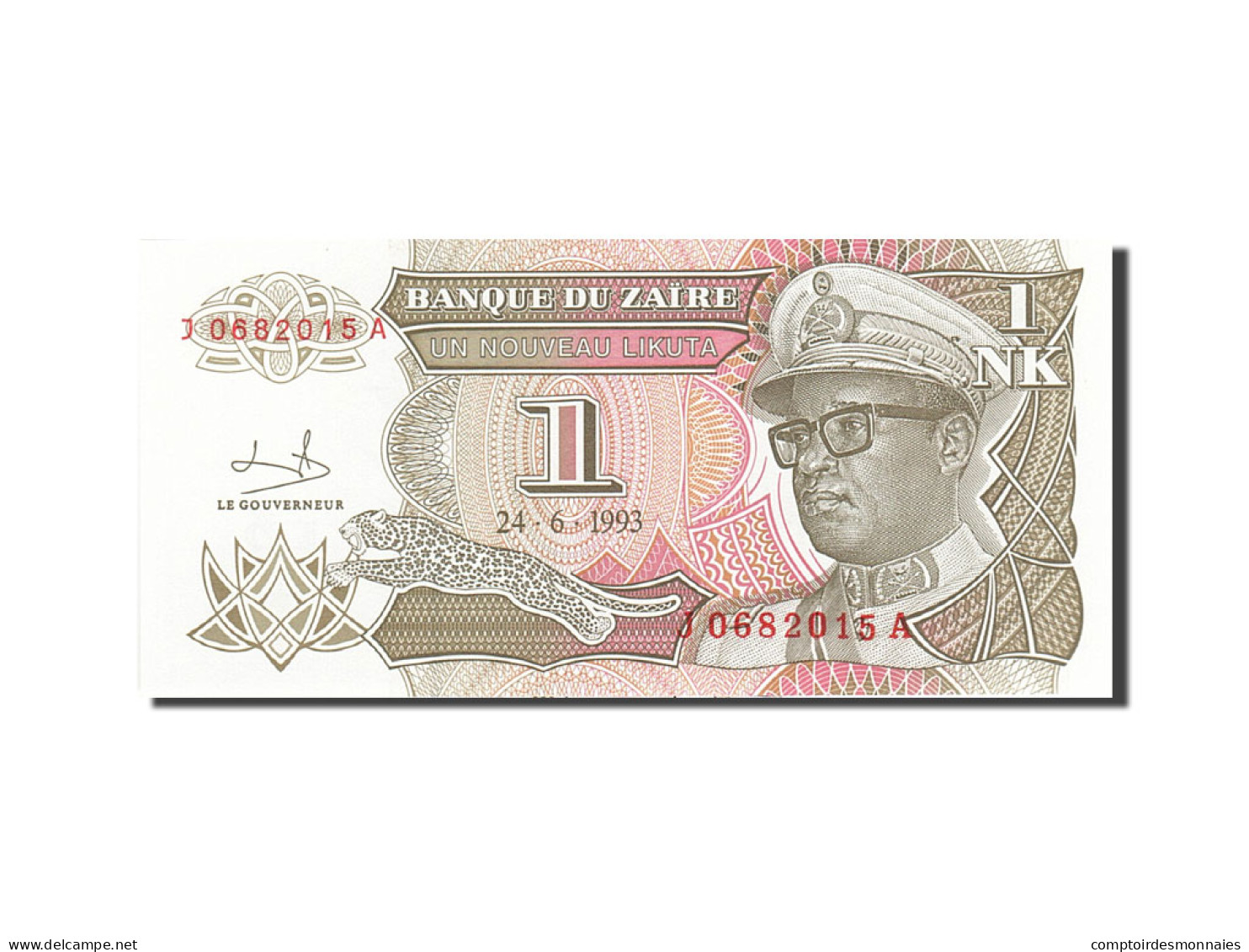 Billet, Zaïre, 1 Nouveau Likuta, 1993, 1993-06-24, KM:47a, NEUF - Zaïre