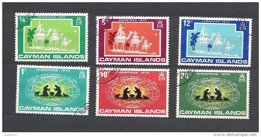 CAYMAN ISLANDS 1970 Christmas 275/280 USED - Caimán (Islas)