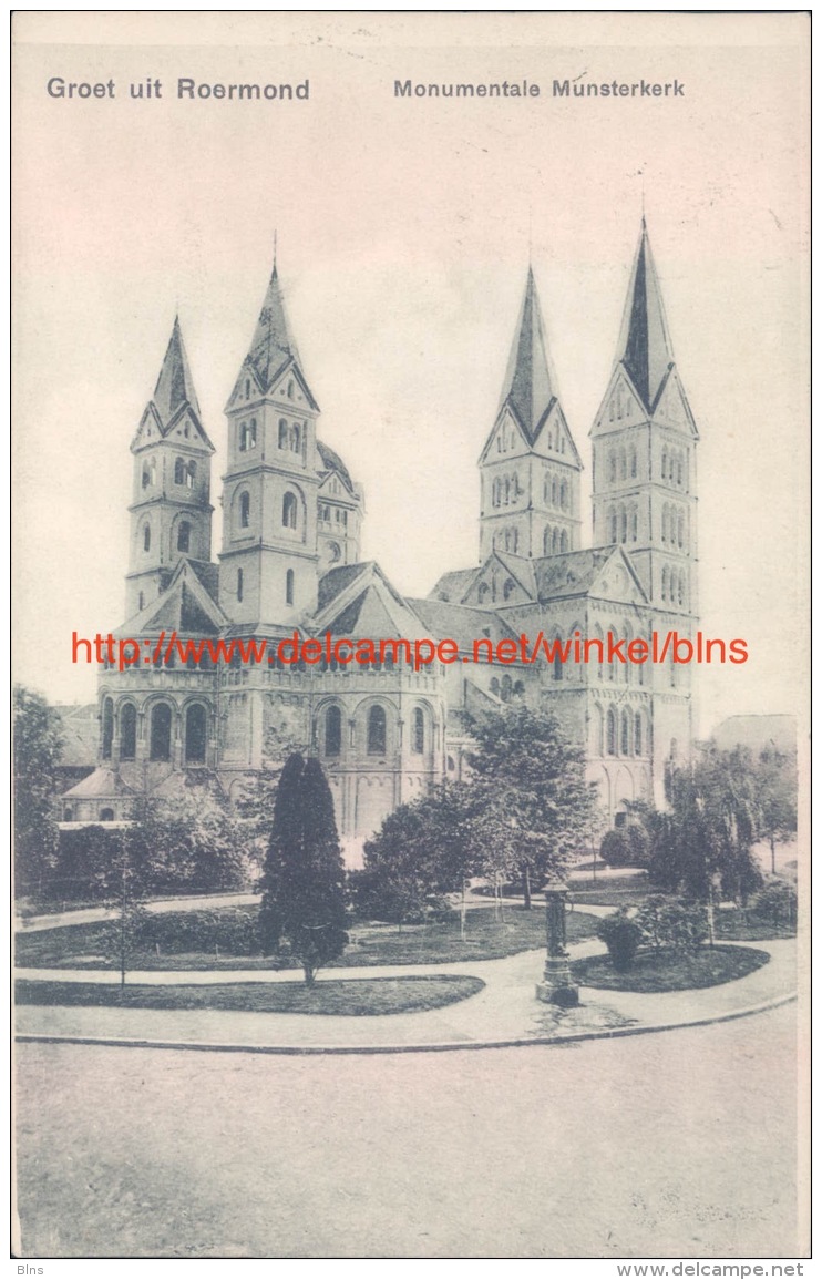 1907 Monumentale Munsterkerk Groet Uit Roermond - Roermond