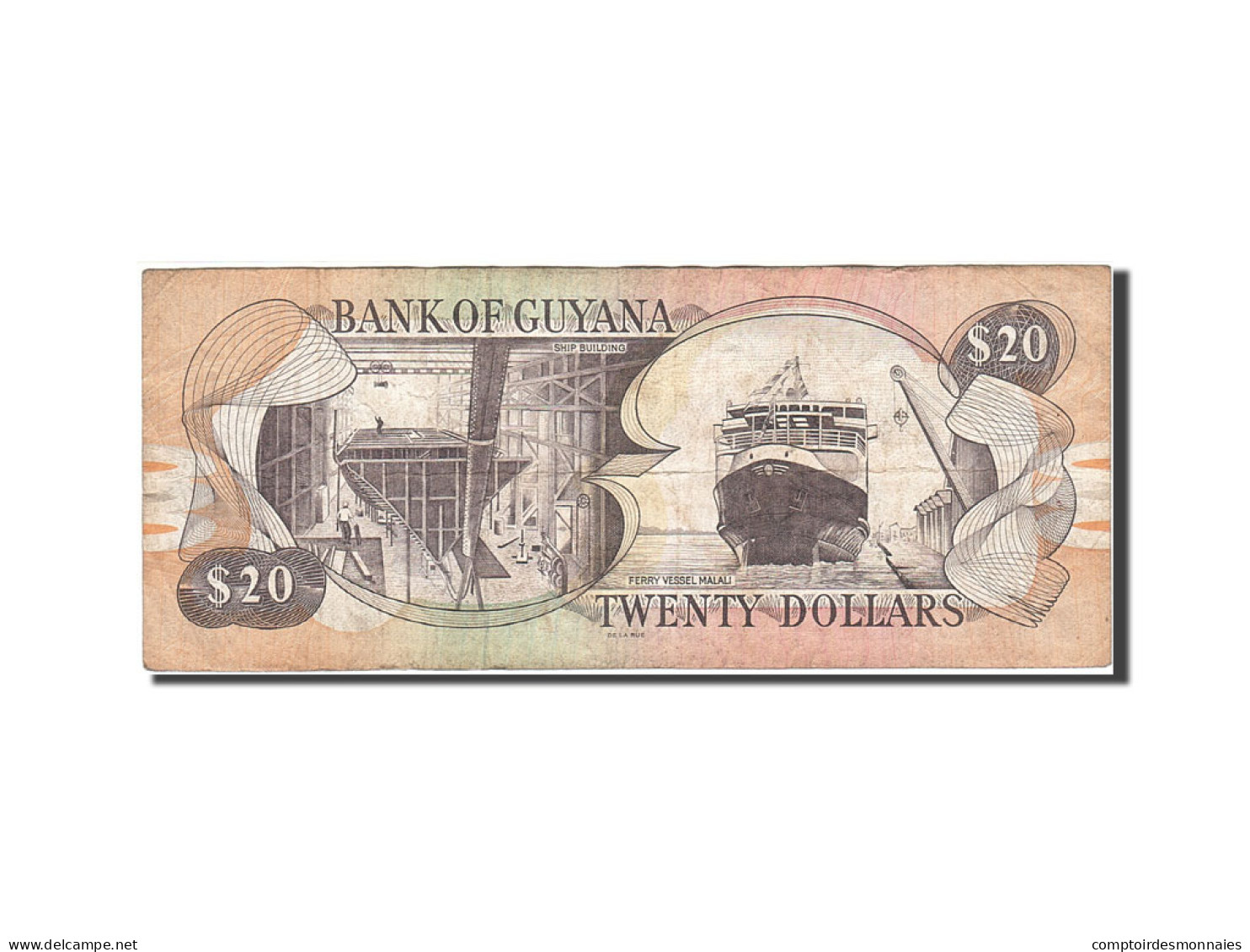 Billet, Guyana, 20 Dollars, 1989-1992, Undated (1989), KM:27, TB - Guyana