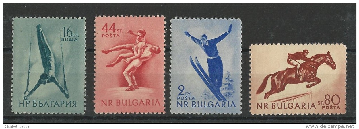 BULGARIE - 1954 - YVERT N°799/802 ** MNH - COTE = 17 EUR. - SPORTS - Ungebraucht