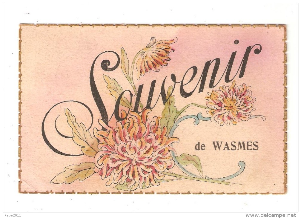 CPA  Fantaisie WASMES Souvenir De Wasmes Fleurs - Colfontaine