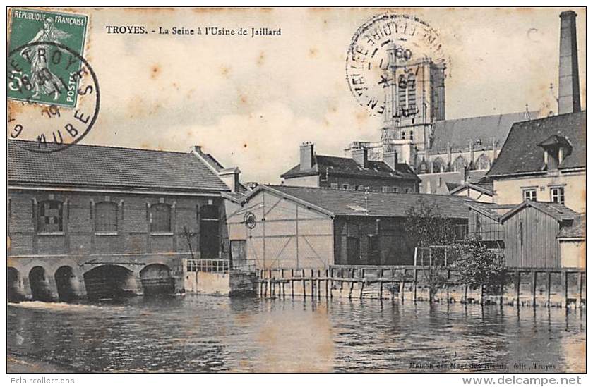 Troyes     10       La Seine Et L'Usine De Jaillard - Troyes